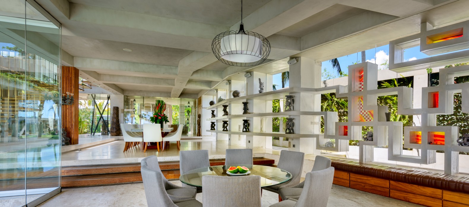 Dining area view of Villa La Vela in Bali